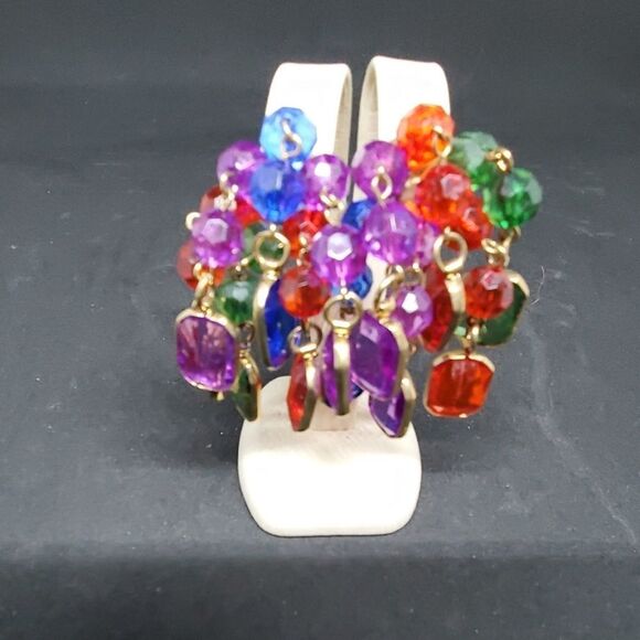 Vintage Beaded Dangling Earrings - Picture 2 of 3